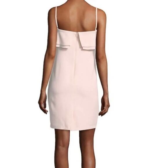 Karl Lagerfeld Paris Blush Pink Ruffle Neckline Dress Size 14 - Picture 2 of 11
